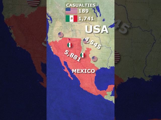 🌍 The Mexican-American War in 1 Minute | Google Maps Tour 🌎 #MexicanAmericanWar #HistoryInAMinute.