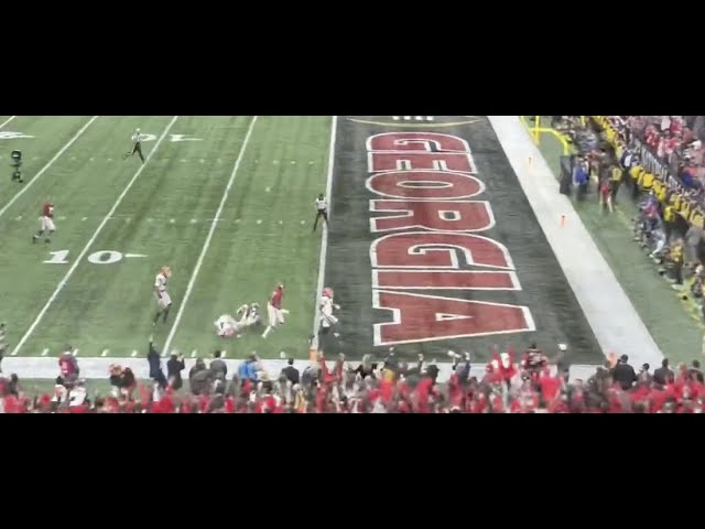 MONTAGE: 25 fan videos of Kelee Ringo's pick 6 in Georgia's national championship