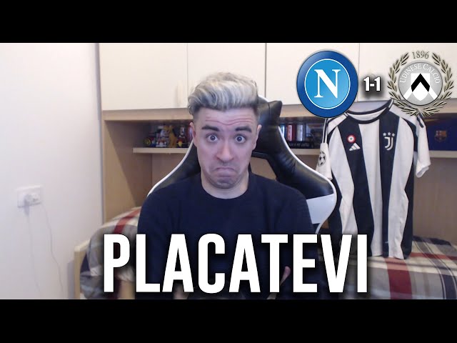 ANNULLATE I PETARDI. FERMATE I BOTTI. CONTE LO HA CONFESSATO A TUTTA ITALIA. Napoli Udinese 1-1