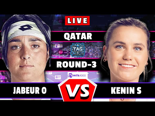 🔴LIVE: Jabeur O vs Kenin S • Qatar Open 2025 Round 3 #Jabeur #Kenin #tennis #wta #QatarTotalEnergie