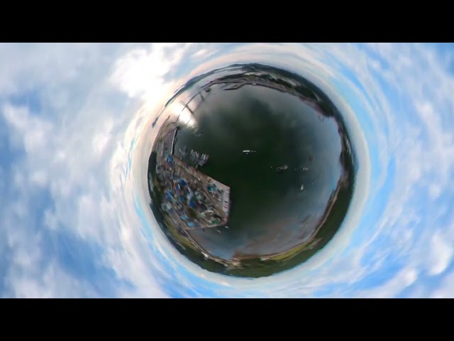 crab bridge insta sphere360 drone | 태안 드리니항 꽃게 다리 드론 360 영상 #drone #insta360 #360shpere