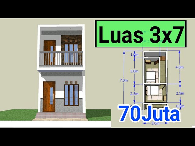 Minimalist House Size 3x7 Meters