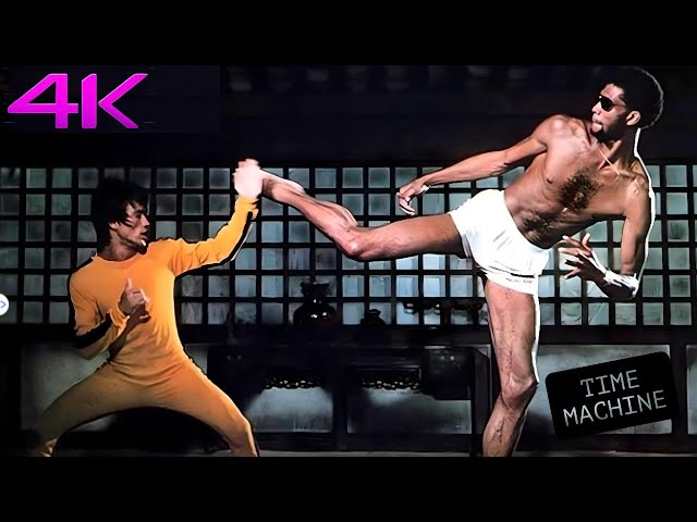 Game of Death [Film] Bruce Lee vs Tall Guy Fight, Editing - Time Machine to the 80s, 4K