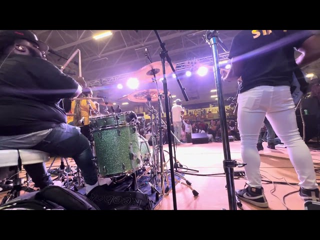 King George back to school event (drummers view)