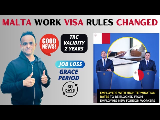 Malta Work Visa Good News 2025 ! Latest Update on TRC with 2 Years Validity