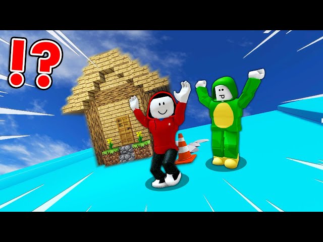 Sliding Down a House in Roblox!