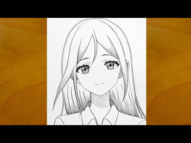 How to Draw Anime Step by Step || Cute Anime Girl Sketch Tutorial || Pencil Art for Beginners