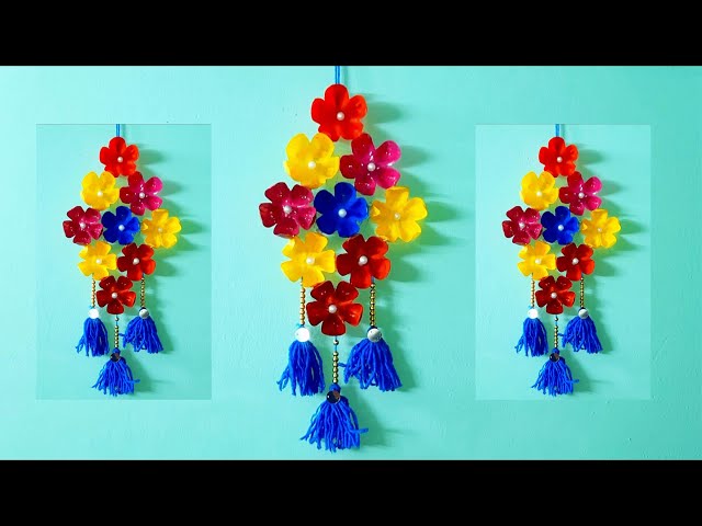 How to make wall hanging with plastic bottle | Plastic bottle craft ideas | Waste Bottle Decoration