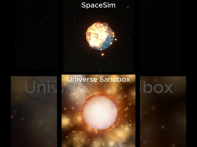 [Universe Sandbox vs SpaceSim] Earth and Moon Collision