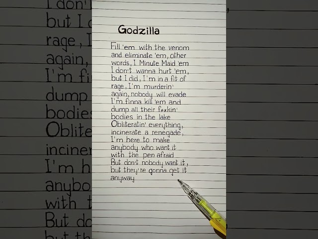 godzilla lyrics fast part | Eminem | #eminem #godzilla #lyrics