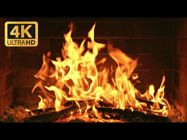 🔥 Cozy Fireplace Ambience: Burning Fire Sounds for Deep Relaxation, Peaceful Evenings and Sleep 4K