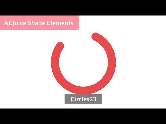 【AEJuice】Shape Elements　Circlesのエフェクト一覧