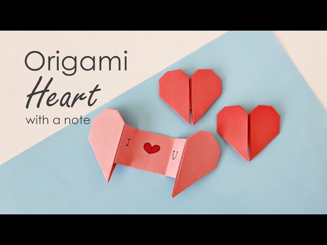 Origami Heart with Message | Origami Hearts | Paper Heart | Valentine Craft Ideas