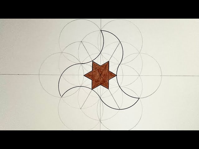 Islamic Geometric Design Tutorial | طريقة رسم زخرفة هندسية اسلامية | Sacred Geometry Tutorial