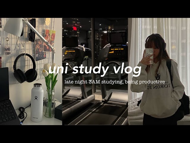 uni study vlog 🌙 late night 3 AM studying, being productive, electrical engineering labs