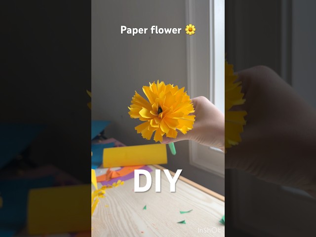 How to make paper flowers 🌼💐 #papercrafts #shorts #handmadegifting  #valentinesdaygift