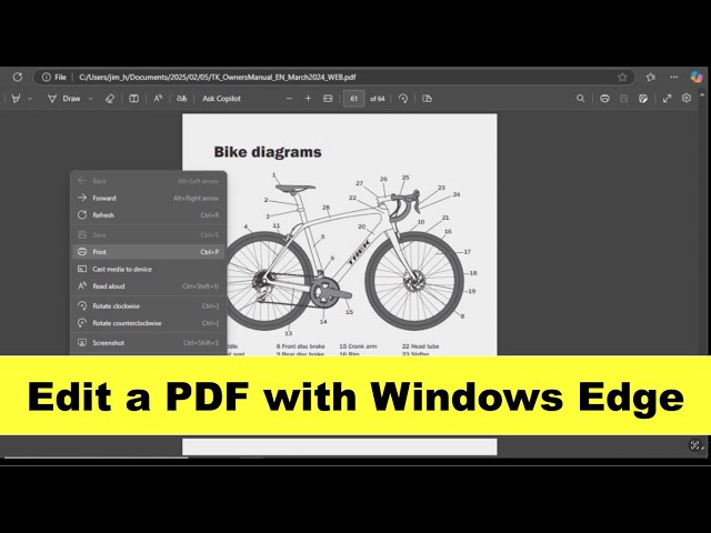 Edit a PDF with Windows Edge Browser