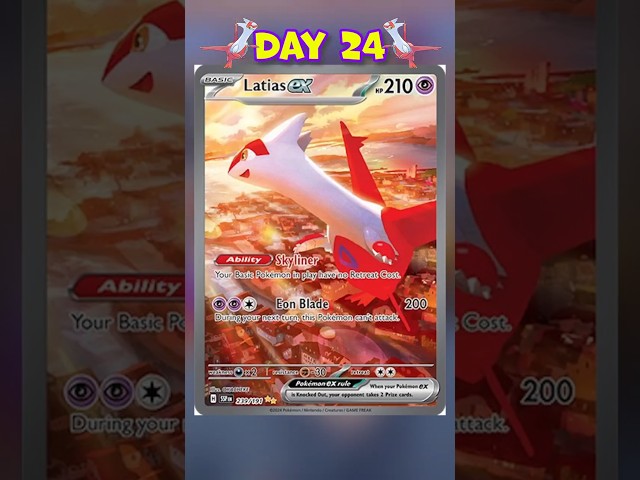 Latias ex Pokemon Card Challenge: Day 24 (Surging Sparks Booster Box)