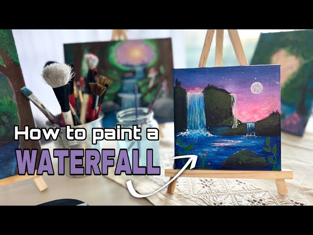 How to paint a waterfall in acrylics for beginners 2025