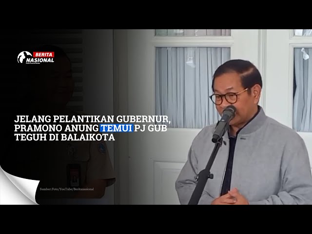 Jelang Pelantikan Gubernur, Pramono Anung Temui PJ Gub Teguh di Balaikota