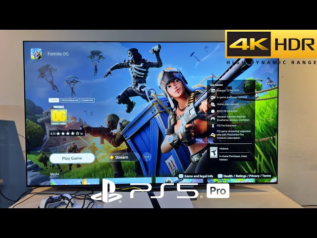 Fortnite OG PS5 Pro Gameplay With LG Oled TV 4K HDR (Enhanced Games 120FPS)