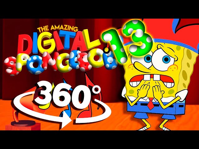 360° VR  THE AMAZING DIGITAL SPONGEBOB 13 - THEME SONG (COVER)