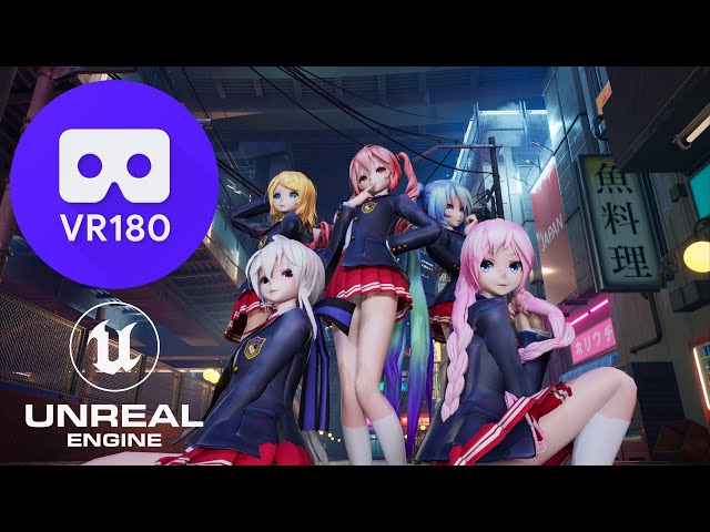 [MMD] [VR180] Unreal Engine 5 : (Haku,Luka,Miku,Rin,Teto) Schoolgirl Outfit | Kimagure Mercy