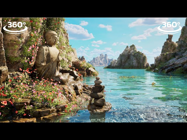 River Meditation Music 360°: Immersive Zen Experience | Serene 360 Video and Calming Music