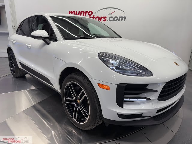 2021 Porsche Macan AWD Premium Package PanoRoof 20" Rims White on Garnet Red Leather only 42K kms