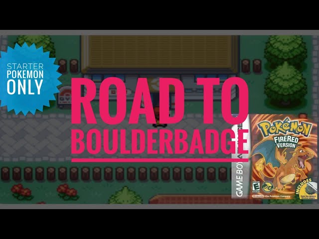 Road to Boulder badge with only starter pokemon in Fire Red version / Fast-forward gameplay GBA