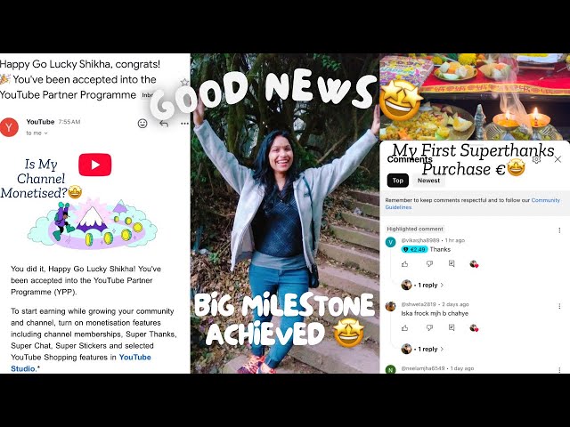 My Youtube Success Story Unfiltered|My 1st SuperThanks🤩How My Channel Got Semi Monetised in 3Months🧿