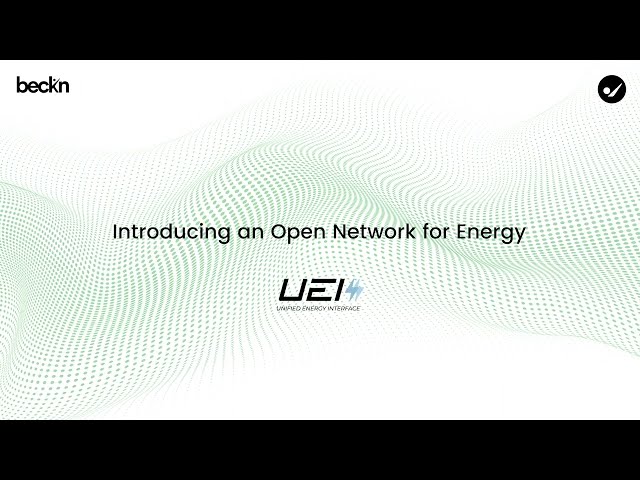 A demo of Unified Energy Interface, a Beckn-powered open network for energy #UEI