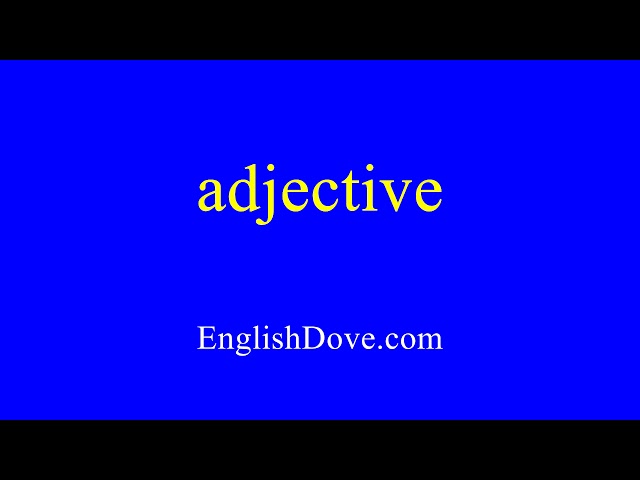 How to pronounce adjective in American English.