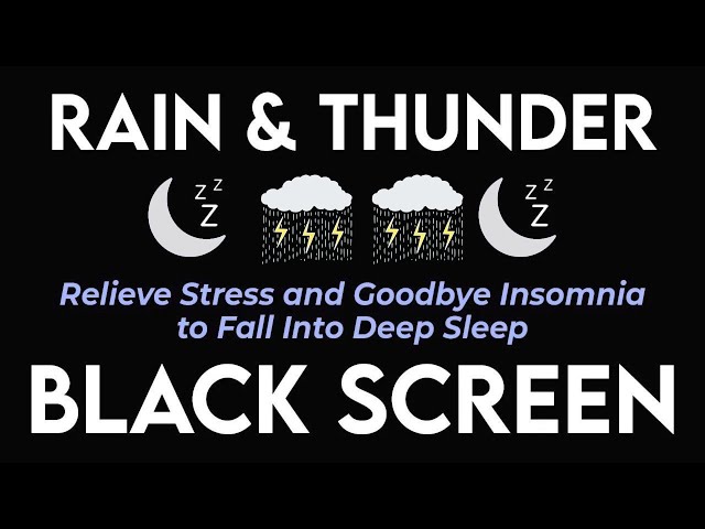 Relieve Stress And Sleep Better With Heavy Rain & Thunderstorm | Rain Sounds For Sleep