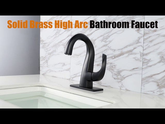 bathroom faucet high arc matte black 2321501B