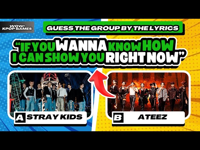 GUESS THE KPOP GROUP BY THE LYRICS 🎼 | WOW KPOP GAMES | KPOP QUIZ 2024