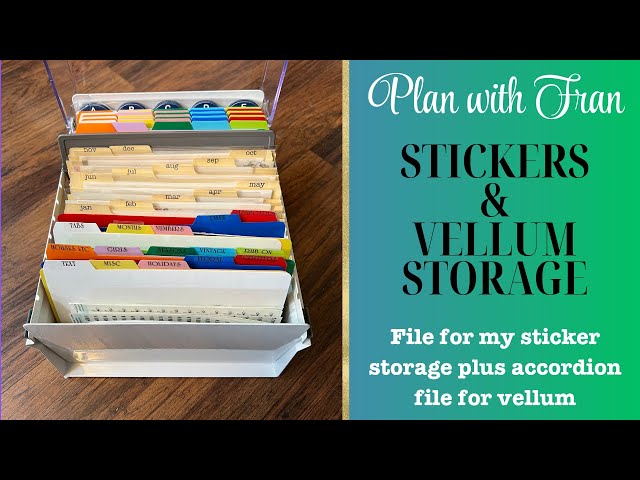 Planner sticker storage