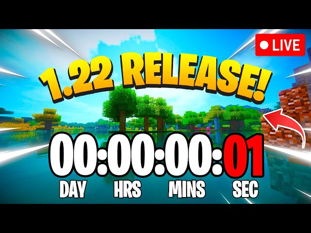 MINECRAFT 1.22 RELEASE COUNTDOWN LIVE 🔴 24/7 - How Long Till Minecraft 1.22!?