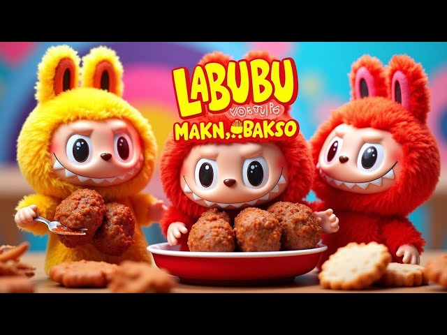 🍜 Labubu MAKAN BAKSO BESAR! Yuk, Seru-Seruan Bareng! 😋🎶