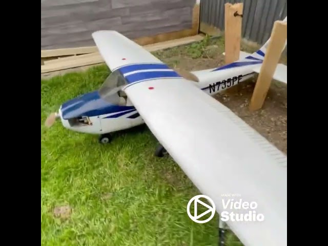 Rc Cessna with 30cc AGM petrol engine   1st run…