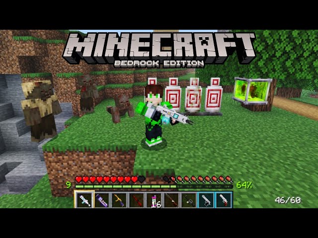 Radium's Armaments Mod for Minecraft PE: Weapons,  3D Guns, Realistic Zombies!