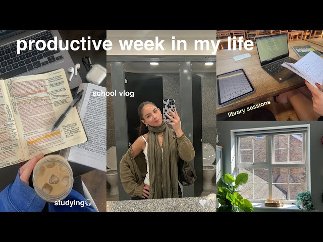 PRODUCTIVE STUDY VLOG🖇️ the busiest week in my life at college, avoiding burnout