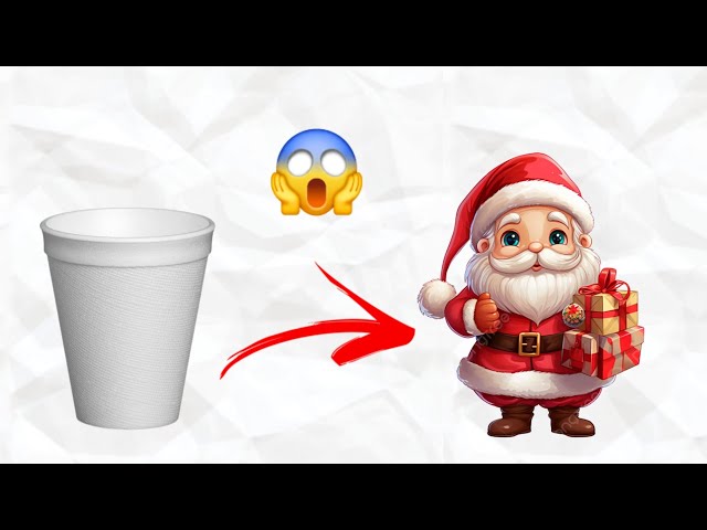 DIY Paper Cup Santa Claus|How to make santa claus from paper cup| Christmas Craft Ideas #santaclaus