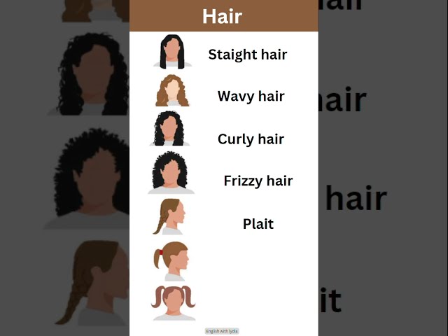 Hair appearance #english #vocabulary #pronunciation #ingles #anglais #hairstyle #hair