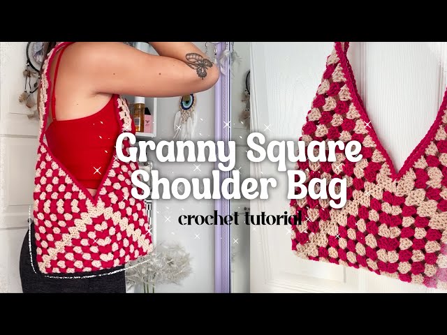 How to Crochet: Granny Square Shoulder Bag | Beginner friendly crochet tutorial