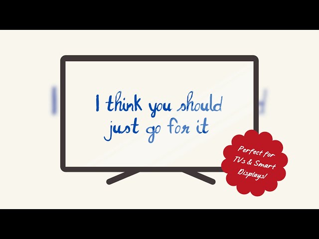 Aesthetic 'I Think You Should Just Go For It' Screensaver | Motivational TV Art for Dopamine Decor