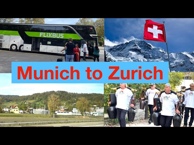 CHEAP way to go to ZURICH - SWITZERLAND by FLIX Bus | म्युनिक - जर्मनी ते झुरिच - स्वित्झर्लंड