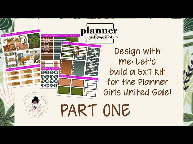 Design With Me: 5x7 Planner Kit For The Planner Girls United Sale in Photoshop Part One