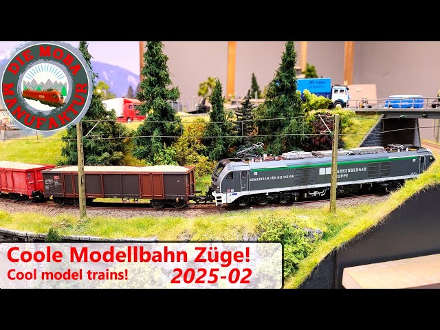 COOL modern model railway trains and operating processes on our layout - model railway H0 1/87