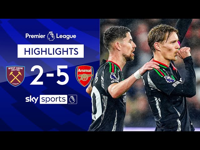 Arsenal go second in the table after SEVEN-goal thriller ⚡ | West Ham 2-5 Arsenal | EPL Highlights